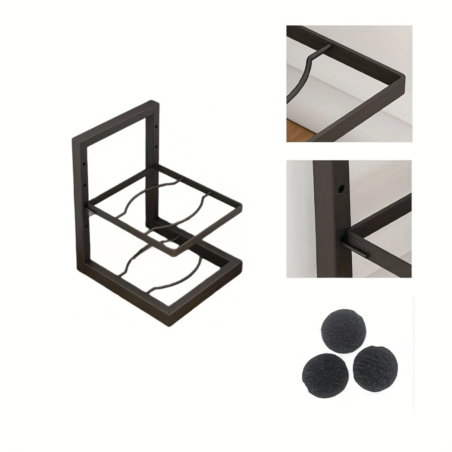 قطعة واحدة من منظم وعاء ومقلاة متعدد الطبقات - رف أواني طهي موفر للمساحة لمستلزمات المطبخ - وصول تحت الحوض والخزانة على سطح الطاولة