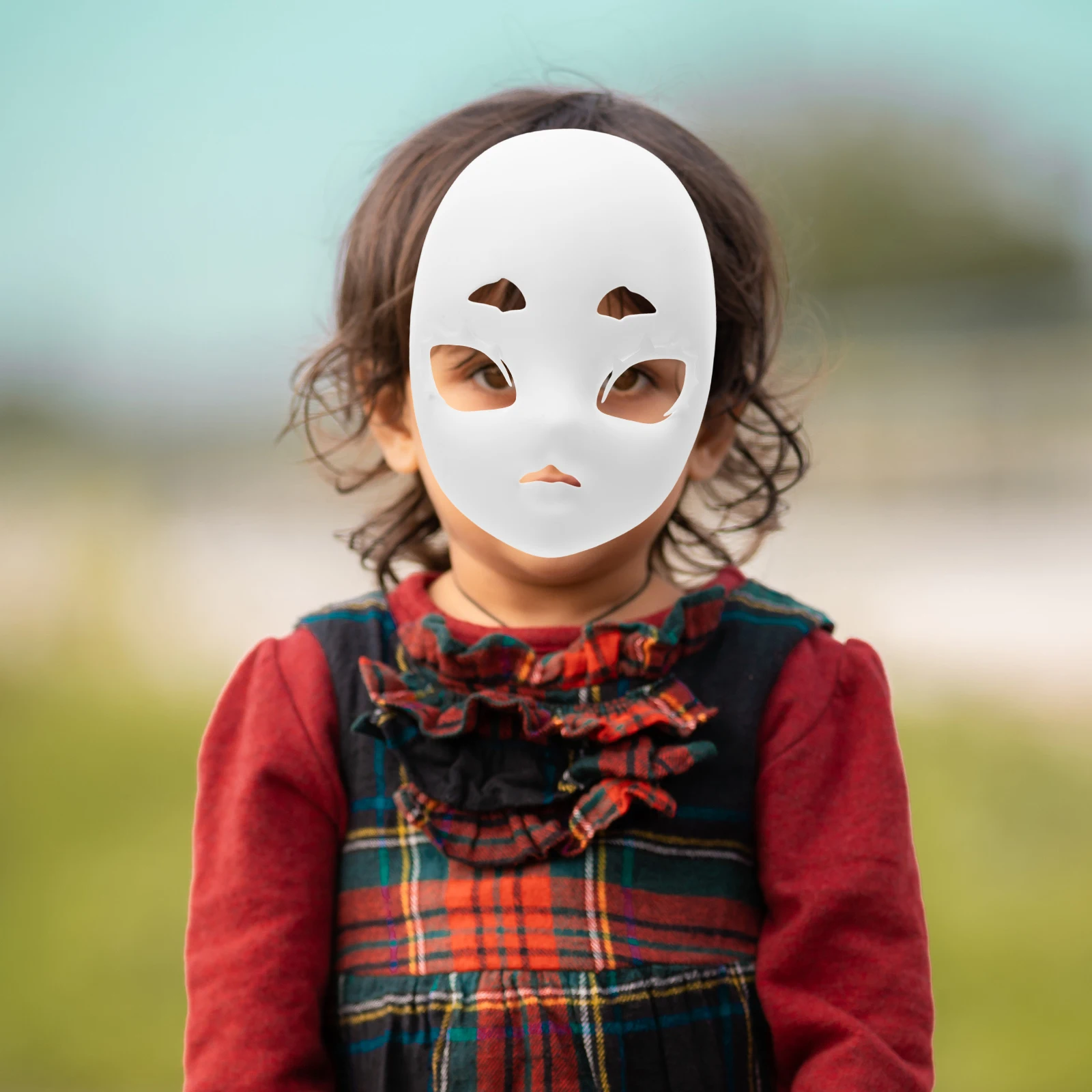 Niepomalowana biała maska zwierzęca DIY, baza głowy fursuitu na Halloween, maskaradę, karnawał, cosplay, imprezę, maska głowy fursuitu.