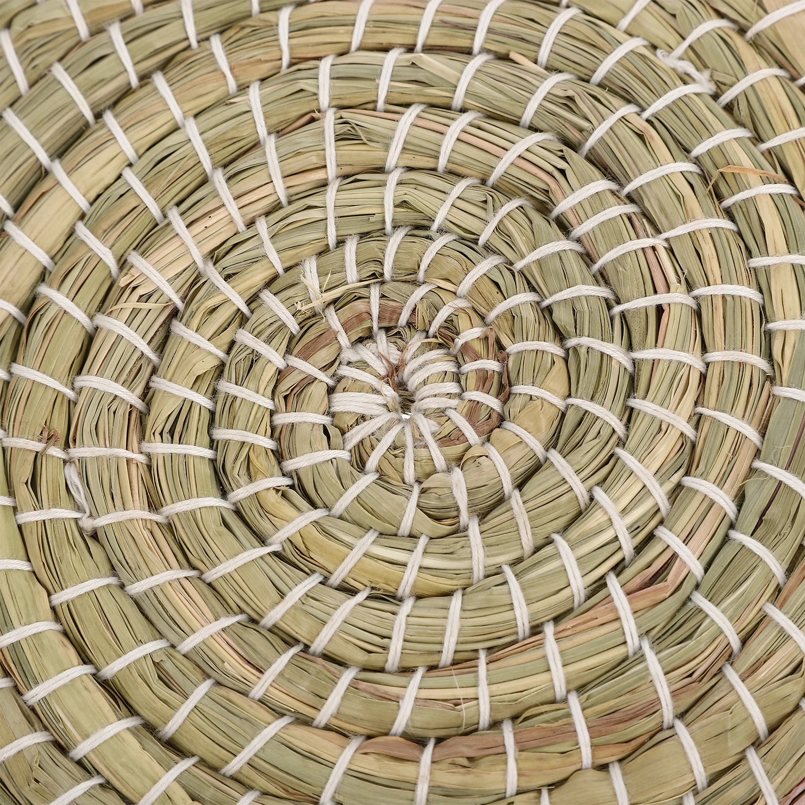 3Pcs Decorative Placemat Set Handwoven Natural Bulrush Mat for Table Protection Insulated Teapot Pad Dining Table Ornament