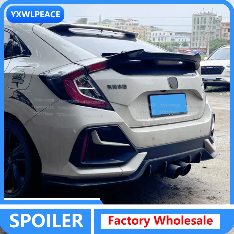 

For Honda Civic 10th Gen FK7 Hatchback 2016 2017 2018 2019 2020 V Style Rear Trunk Lip Spoiler Body Kit Accessories