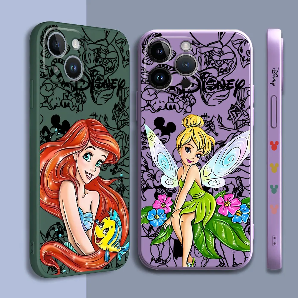 Case for Samsung Galaxy Note 20 Ultra S9 Note 10 Plus 9 S10 S8 S10 Silicone Cover Soft Cartoon Disney Princess Cases Bumper