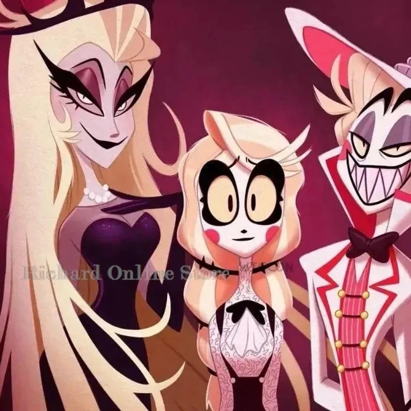 qq023Lilith Demon Hazbin Hair Decor Hotel Props Goat Horns Cosplay First Women Fancy Accessories Halloween Carniva