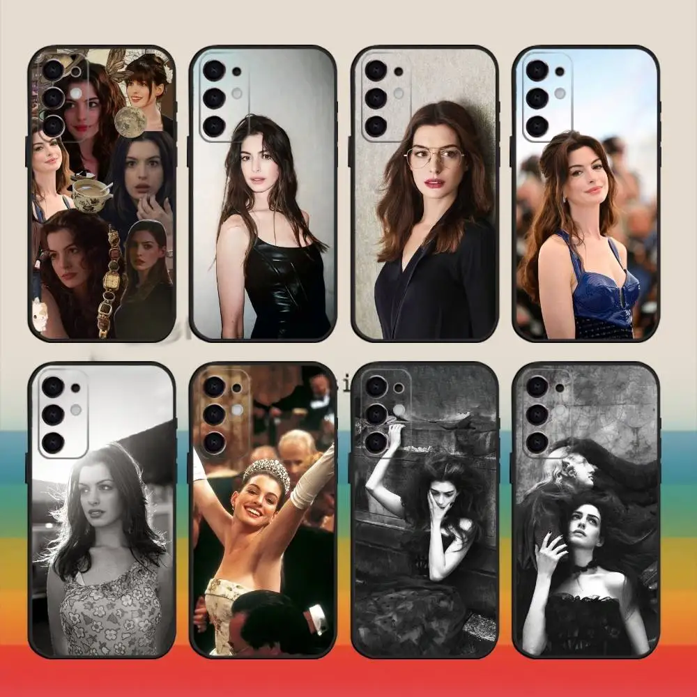 

actor A-Anne Jacqueline H-Hathaway Phone Case For Samsung S25,S24,S21,S22,S23,S30,Ultra,S20,Plus,Fe,Note,5G Black Cover