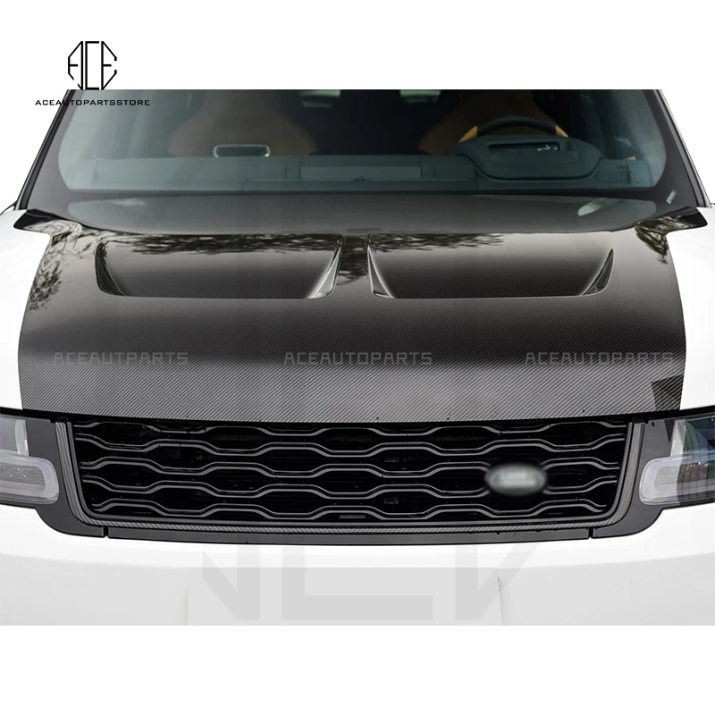 SVR Style Carbon Fiber Hood Bonnet For Land Rover Range 2014-2020 Sport Engine Cover