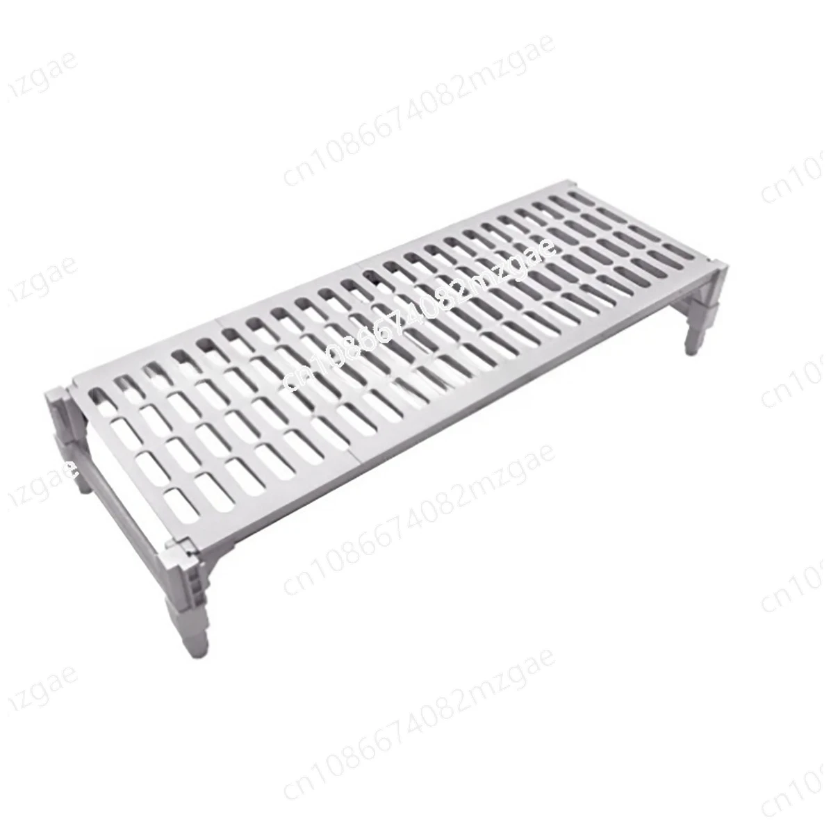 Plastic Steel Storage Shelving with Grid Mat, Rustproof Cold Room Shelf for Freezer Warehouse Catering, Heavy Duty Storage Rack