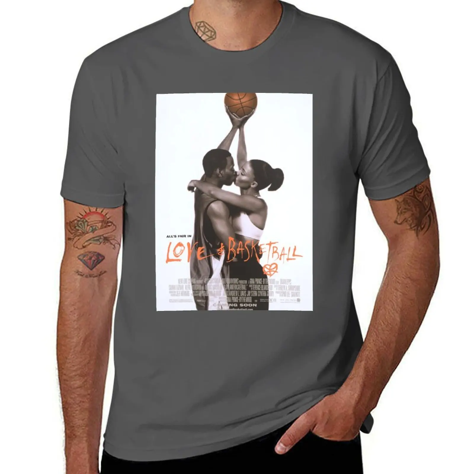 Camiseta con estampado de la película LOVE & BASKETBALL, camiseta gráfica a la moda para hombre