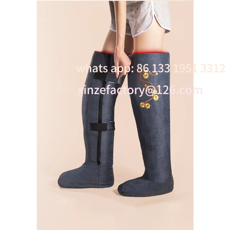 Legs old cold legs moxibustion bag moxa velvet hot compress boots electric heating physiotherapy knee pads leg pads sweating spe