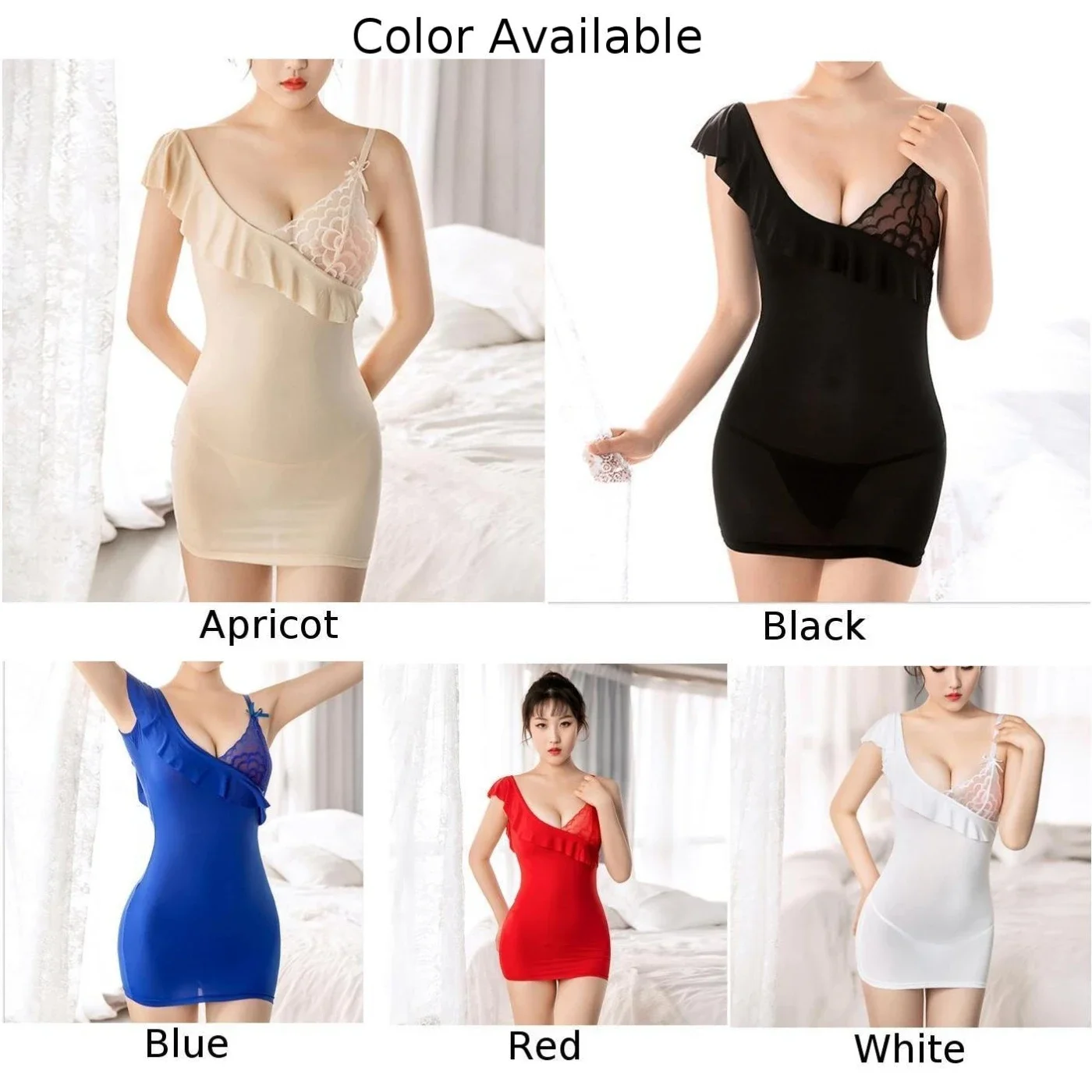 ผู้หญิง Nightdress Black Temptation ผู้หญิงเซ็กซี่ดูผ่านชุดชั้นในชุดชั้นในชุดเข้ารูปชุดนอน Nightdress