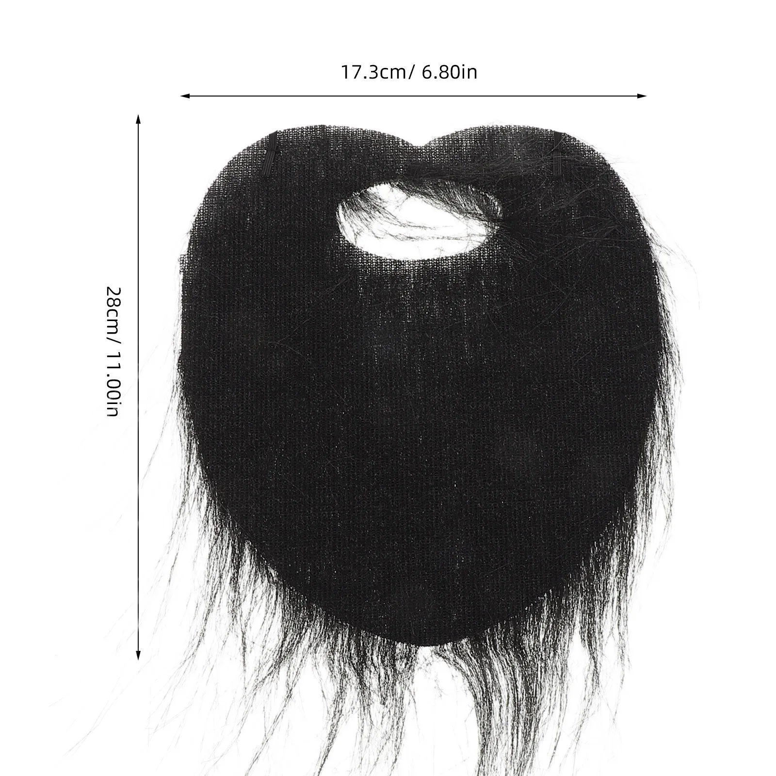 3 قطع من أزياء اللحية المزيفة للرجال الواقعية، إكسسوار أزياء الهالوين التنكرية للحفلات التنكرية، زي اللحية السوداء #5