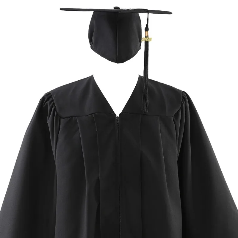 American College Student Bachelor's Suit with Hat Degree Suit Adult Graduation Dress Suit Doctoral Master's Suit