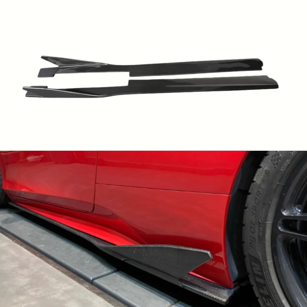 Carbon Fiber V-style Side Skirt Body Kit for Ferrari 458 Italian Spider Modification
