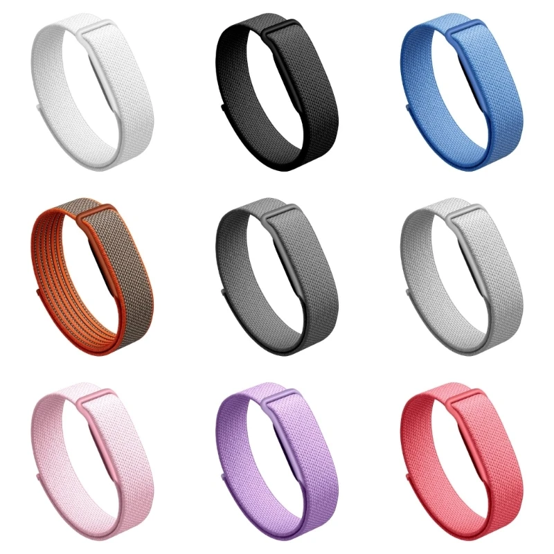 Atmungsaktives Ersatzarmband für die Verwendung mit der Bit Air Smartwatch, Textilarmband mit verstellbarem Wickeldesign für – Detail 1