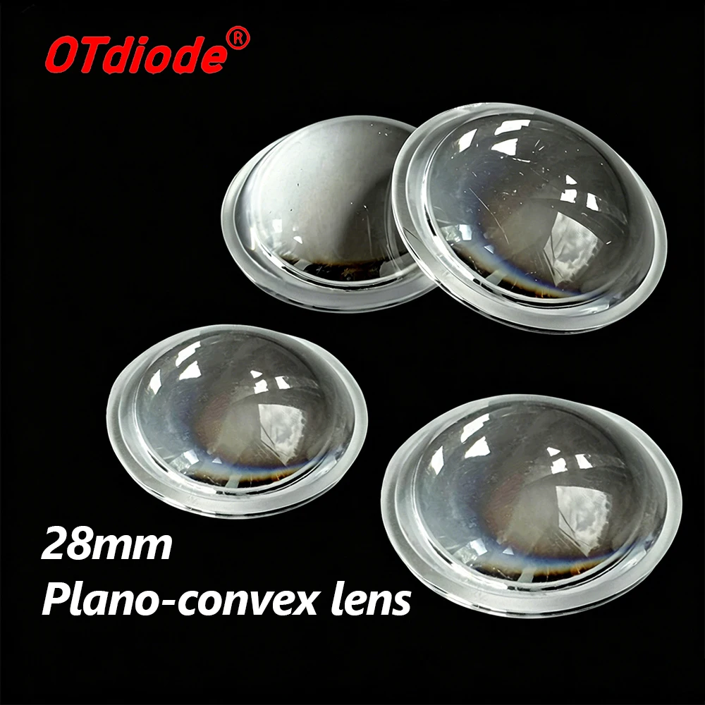 5-50pcs LED Lens 28mm Optical Plano-Convex PMMA Lenses Height 8.6mm Flashlight Torch Focus For Auto Car Bike Lamp Spot Light