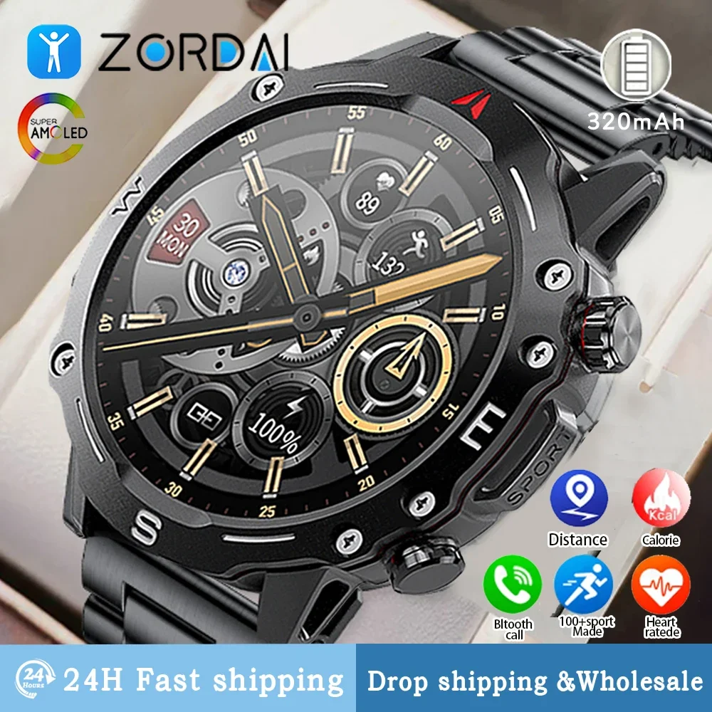 

Zordai OD2 For Huawei GT4 Smart Watch Men Women AMOLED 3ATM Waterproof Fitness Tracker 150 Sports Compass NFC Smartwatch 2024