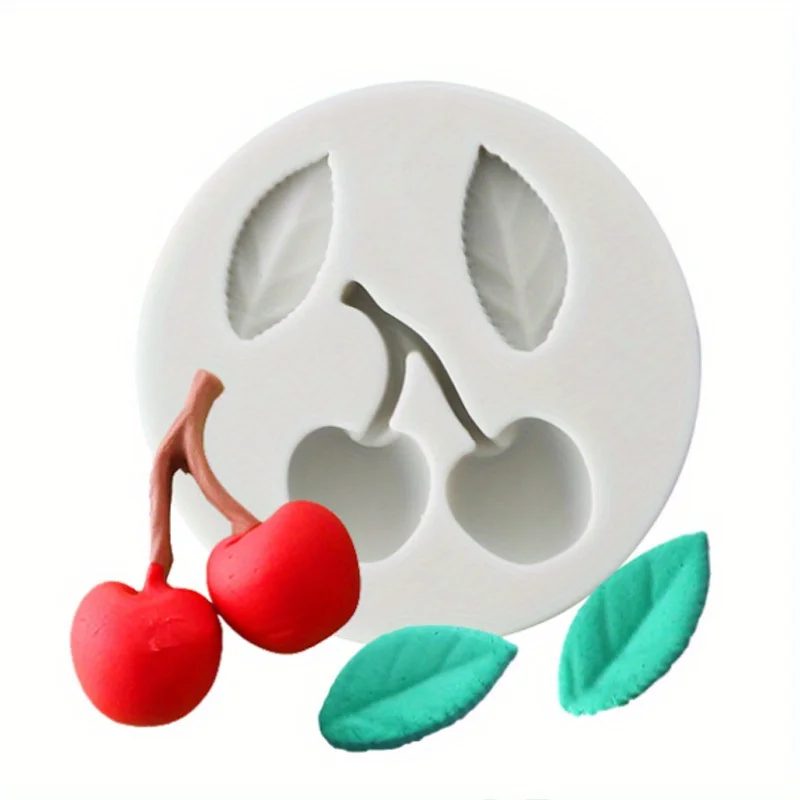 1pc Mini Cherry And Strawberry Silicone Molds For Cake Decoration Chocolate And Baking - Perfect For Weddings Parties