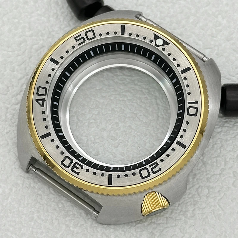 44mm SKX 6105 6309 Turtle Watch Case SKX Case Sapphire Crystal Transparent Back Cover NH35 Case Fit For NH35 NH36 4R/7S Movement