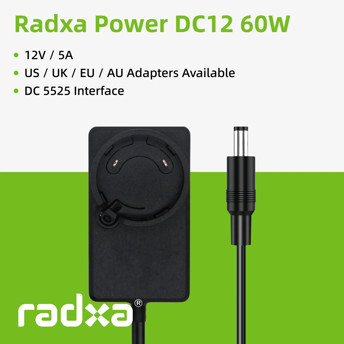 Radxa Power DC12 60W, Netzteil, unterstützt Radxa SBCs