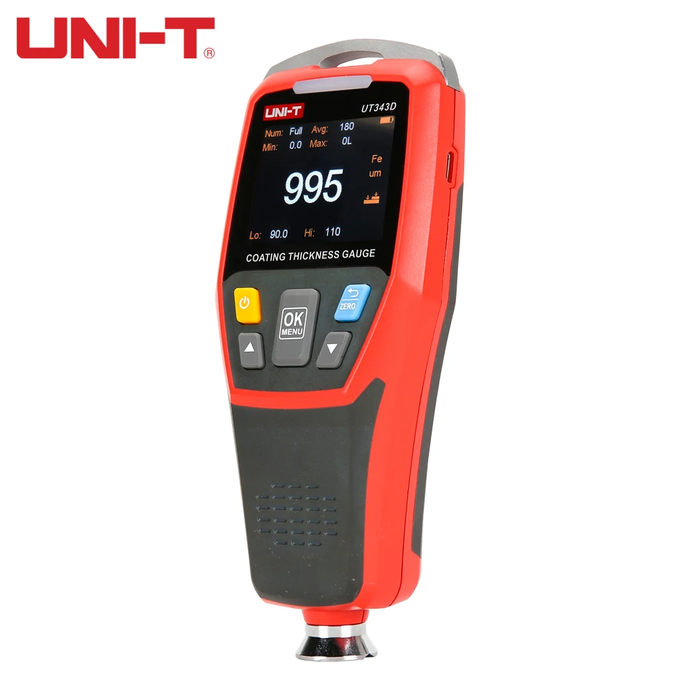 UNI-T UT343D Car Paint Coating Thickness Gauge Digital Meter Film Tester NFE Measurement Electroplate Metal Ferrous Materials