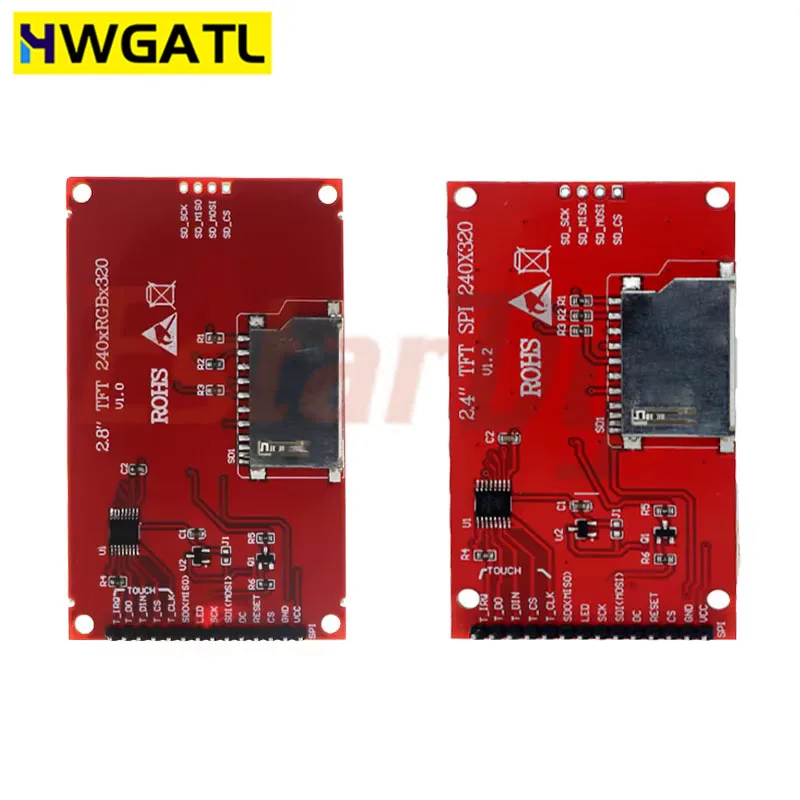 Imagem -02 - Hwgatl-smart Display Screen Drive Módulo ic 1.8 Tft 2.4 Tft 2.8 Tft Touch Display 240x320 ic Ili9341 St7789