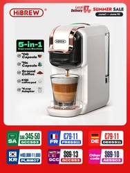 HiBREW 5 in 1 Multiple Capsule Coffee Machine Hot/Cold DG Cappuccino Nes Small Capsule ESE Pod Ground Coffee Cafeteria 20Bar H2B