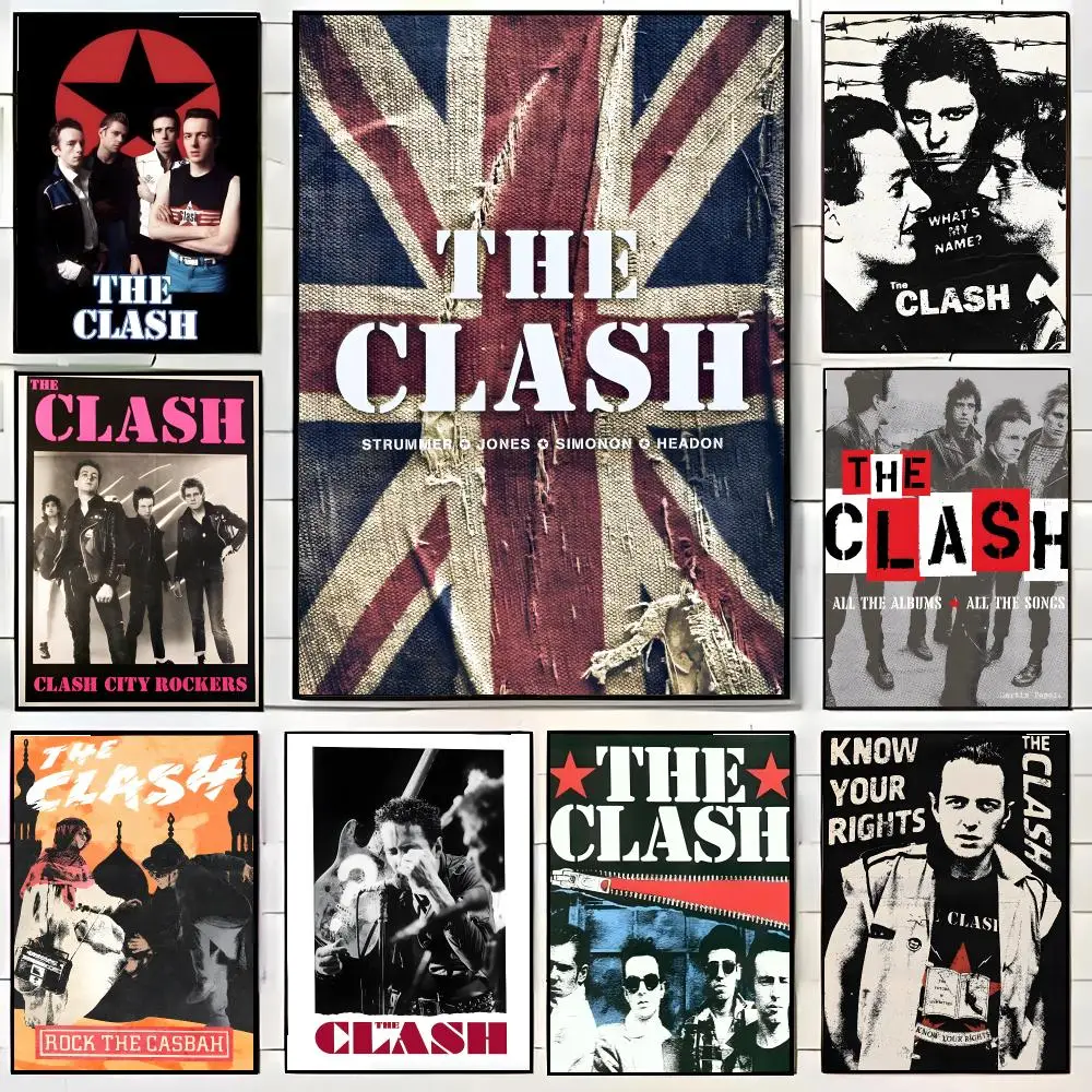 The Clash Poster High-definition Waterproof Poster Stickers, Suitable For Bedroom, Living Room, Home Decoration