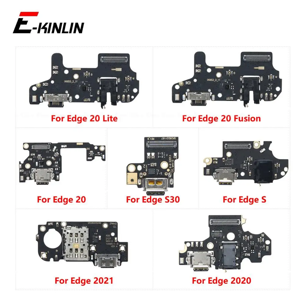 USB Charging Charger Dock Port Board Microphone Flex Cable For Motorola Moto Edge 2020 2021 S 20 Fusion Lite Pro