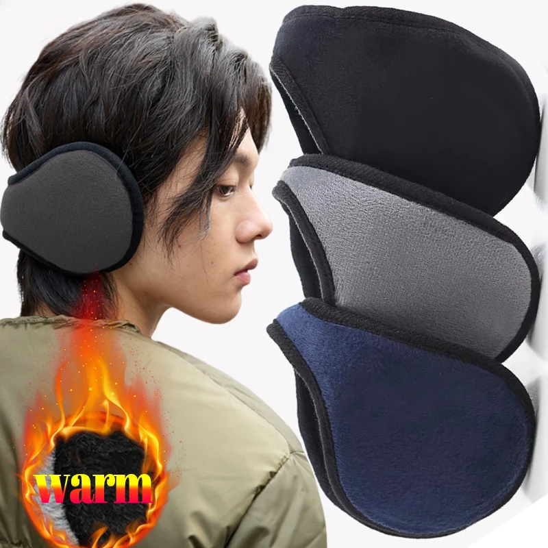 Soft Plush Thickened Ear Warmer Women Men Cold Proof Fashion Winter Earmuffs Solid Color Earflap Outdoors Protection Ear-Muffs