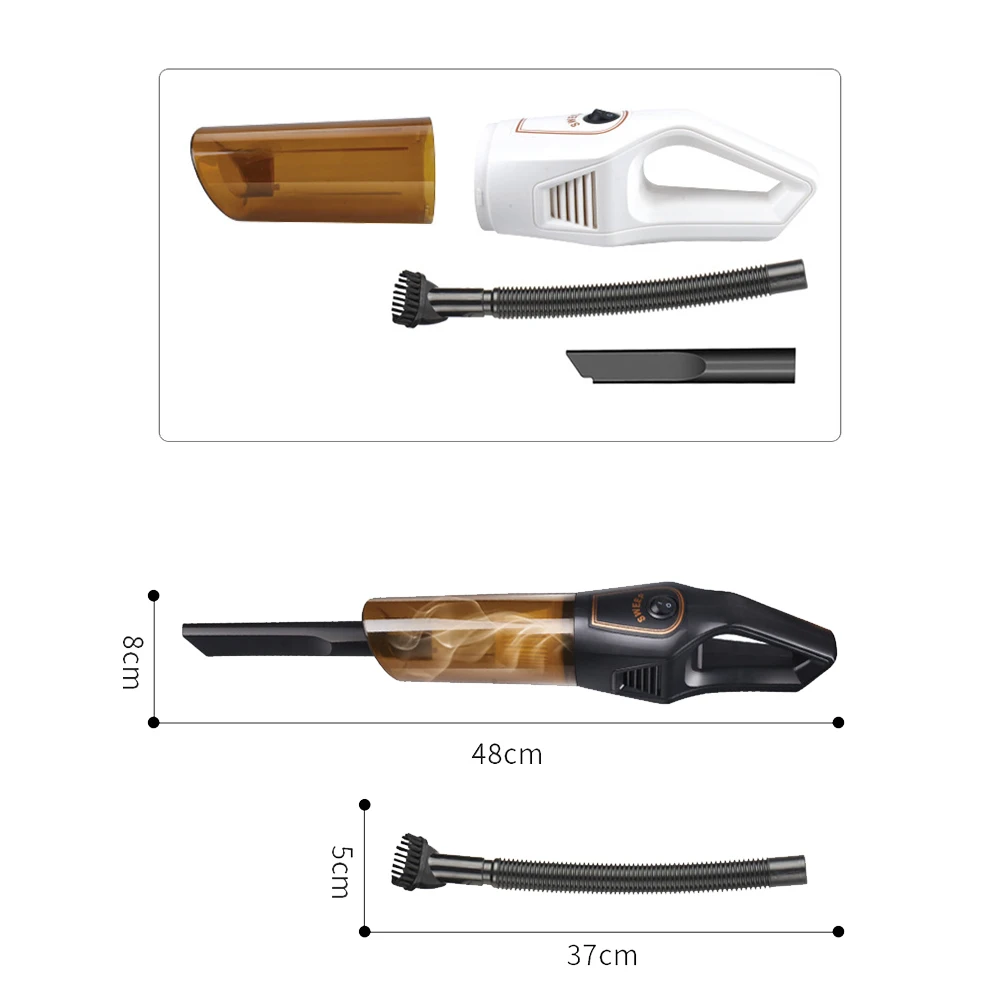 9000Pa Wireless Car Vacuum Cleaner 2 in 1 Blowable Cordless Handheld Auto Vacuum Home & Car Dual Use Black