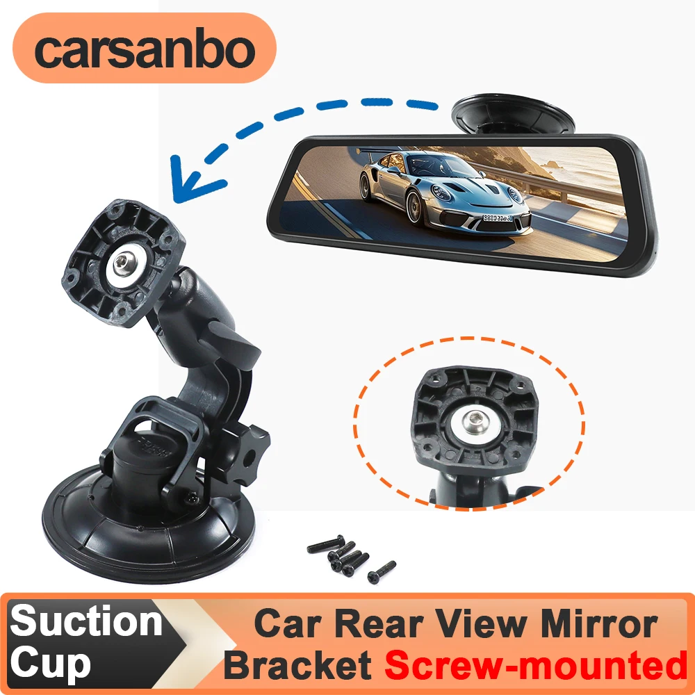 

Carsanbo Car Windshield Suction Cup Mount Bracket for Ford Transit Car Interior Rear View Mirror Screw-mounted Car Accessories