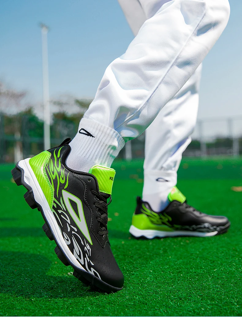 Leichte Baseball-Schuhe für Herren und Jugendliche, atmungsaktiv, rutschfest, mit Spikes, für Outdoor-Training und Wettkämpfe – Detail 12