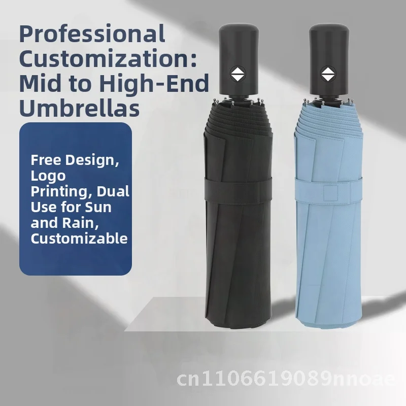 

Виниловый солнцезащитный зонт с защитой от ультрафиолета, полностью автоматический, скидка 70% с двойным логотипом, рекламный зонт, 8 ребер, стальной каркас, ручка из ЭВА