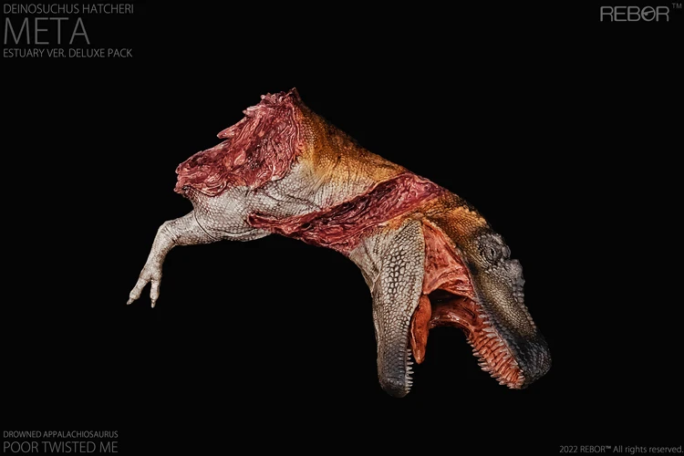 مستنقع Deinosuchus غرقت نموذج الديناصور الأباشيروس ، الإمبالاشيوساصور الإمبراطوري ، في الأوراق المالية ، ريال 1:35 ، 45 سنتيمتر ، حزمة فاخرة