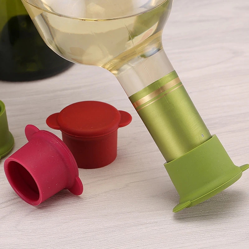 Reusable Silicone Leak Proof Wine Stopper Champagne Whiskey Bottle Sealer Cap Cork Plug Cover Bar Bartender Accessories