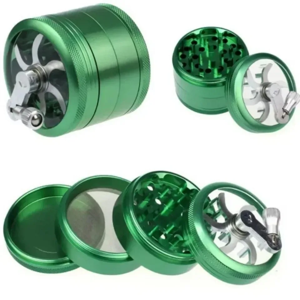 Mini 40mm Herbal Crusher Tobacco Grinder Smoke Manual Herb Metal Layer Grinders Spice Mill Cigarette Accessories