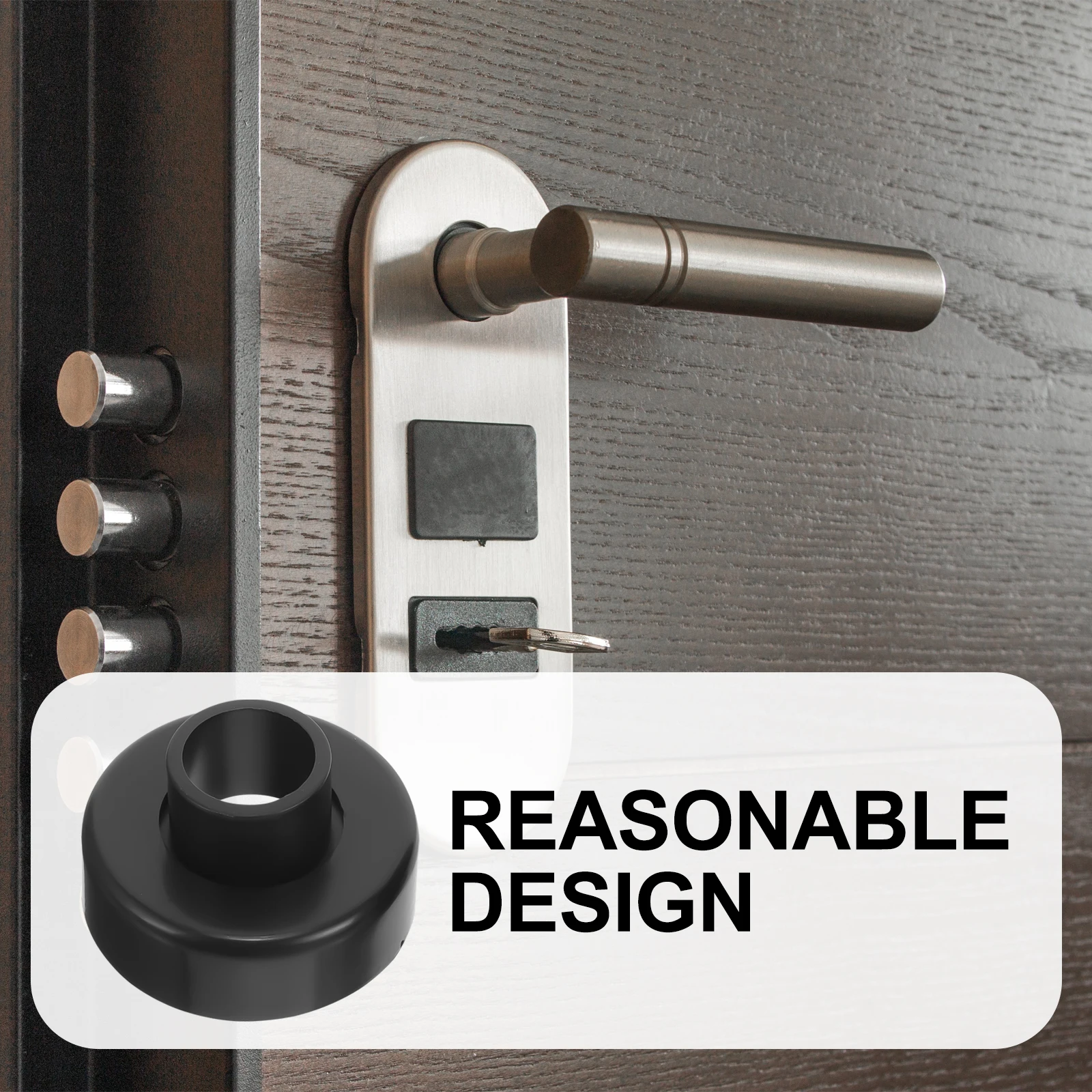 

3pcs Handle Protector Nylon Bumpers For Stopper Water Resistant Easy Install Protection For Door Knob Slamming Wall Guard Cover