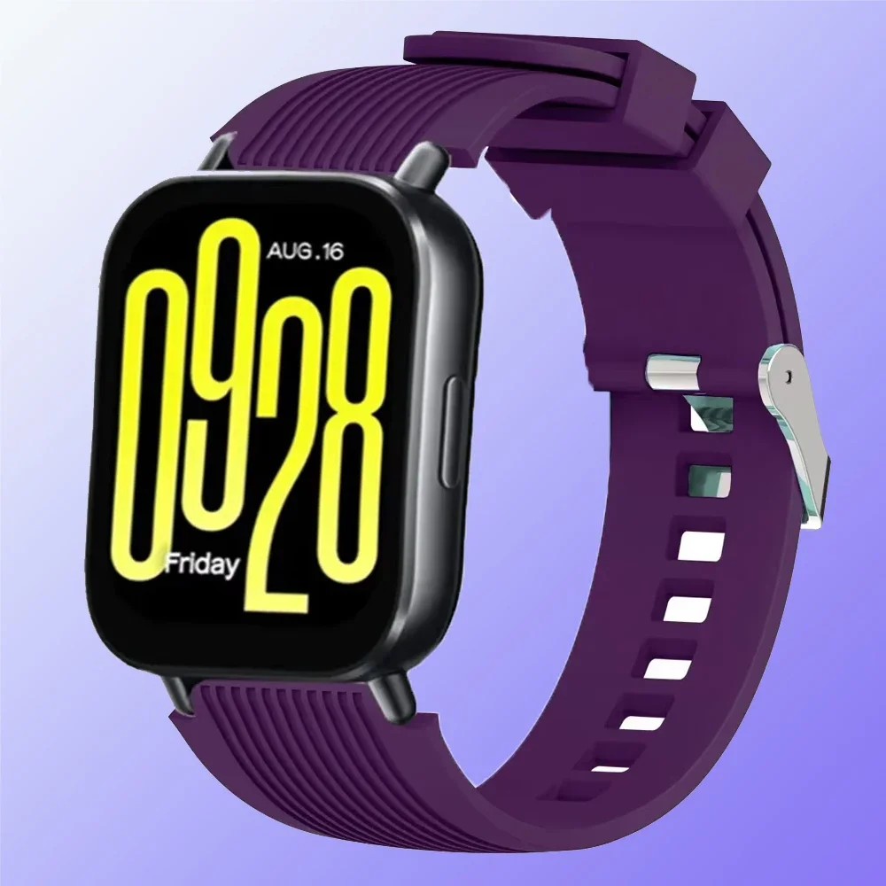 Pulseira de silicone texturizada com ranhura para redmi watch 5 active/lite pulseira de substituição confortável para huawei watch 3/gt5/4 pro 46mm