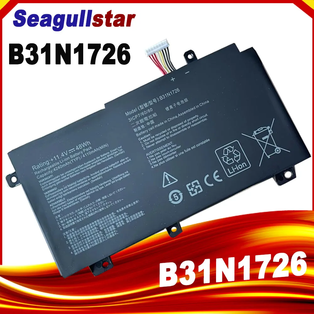 

B31N1726 Laptop Battery For Asus FX504GD FX504GM FX80GD FX80GM FX86FM FX86FE FX504GE FX505 TUF565GD TUF554G Fit Notebook
