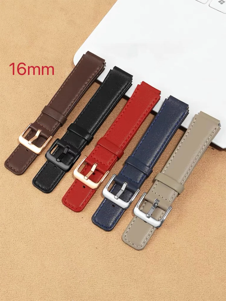 Pulseira de couro esportiva inteligente de liberação rápida de 16 mm compatível com pulseira Huawei Band B7/B6/B3/B8