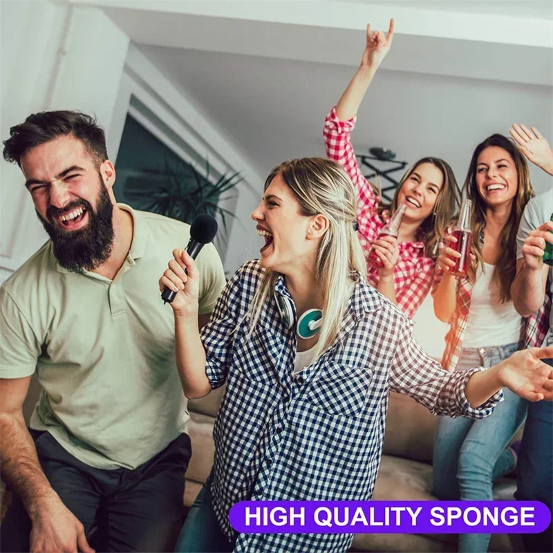 Cubierta de micrófono de alta densidad, espuma de esponja para parabrisas de micrófono de mano, funda protectora para micrófono de escenario