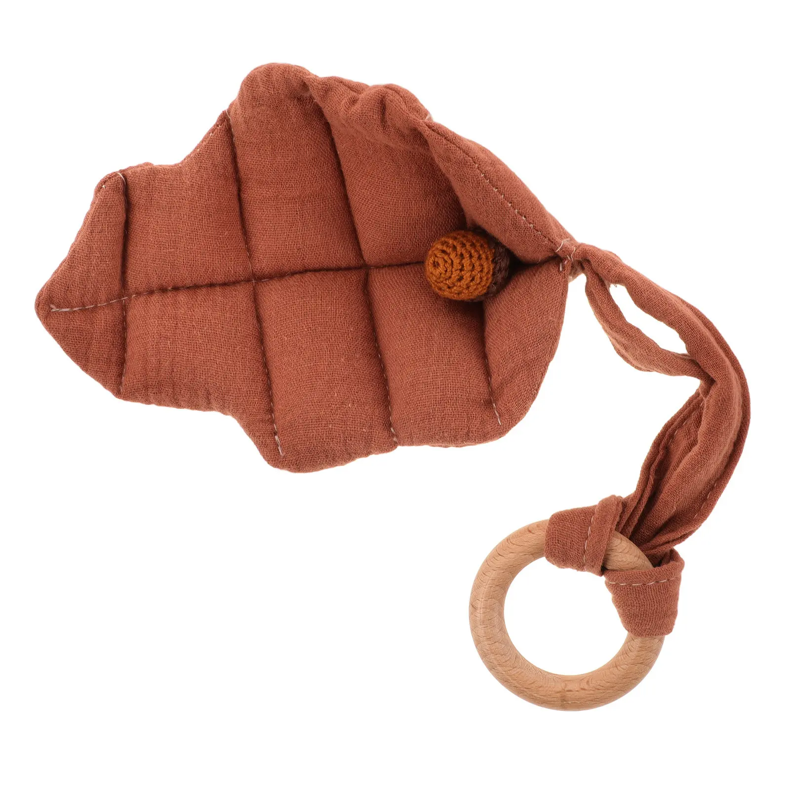 Blattanhänger für Kinderwagen, hängende Dekoration für Neugeborene, Babybett-Mobile, beruhigender Beißring, hängende Dekoration, leicht, tragbar, sicher