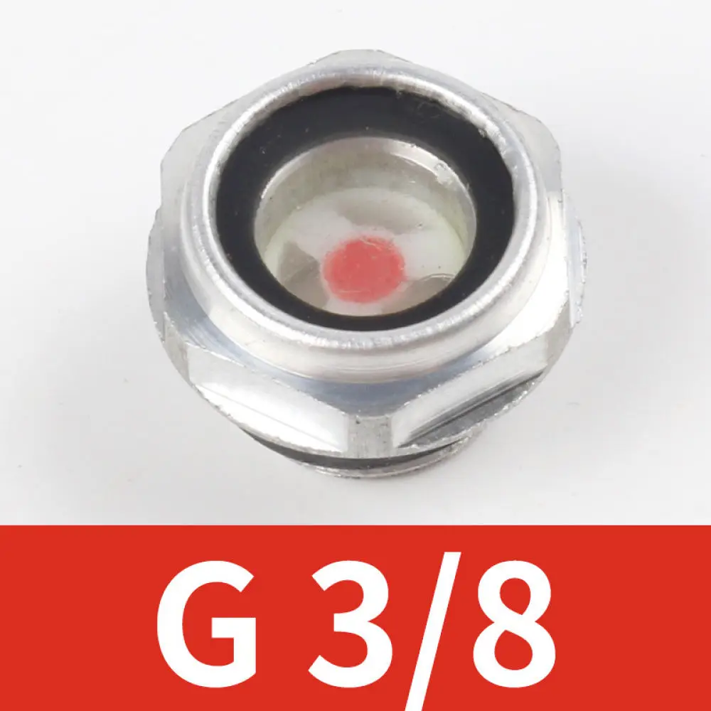 Oil Level Monitor Sight Glass Aluminum Round Gear Reducer Air Compressor Lubrication Window Industrial Inspection Supply