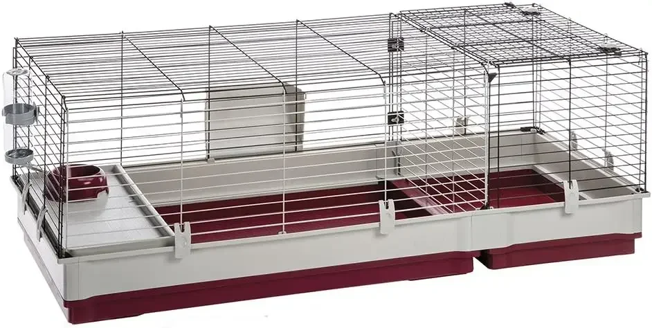 

Krolik Extra-Large Rabbit Cage w/Wire Extenstion | Rabbit Cage Includes All Accessories & Measures 55.9L x 23.62W x 19.68H