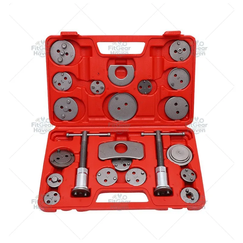 22-Piece set of disc brake sub-pump set of auto repair tools, brake pad adjustment, brake sub-pump top back tool