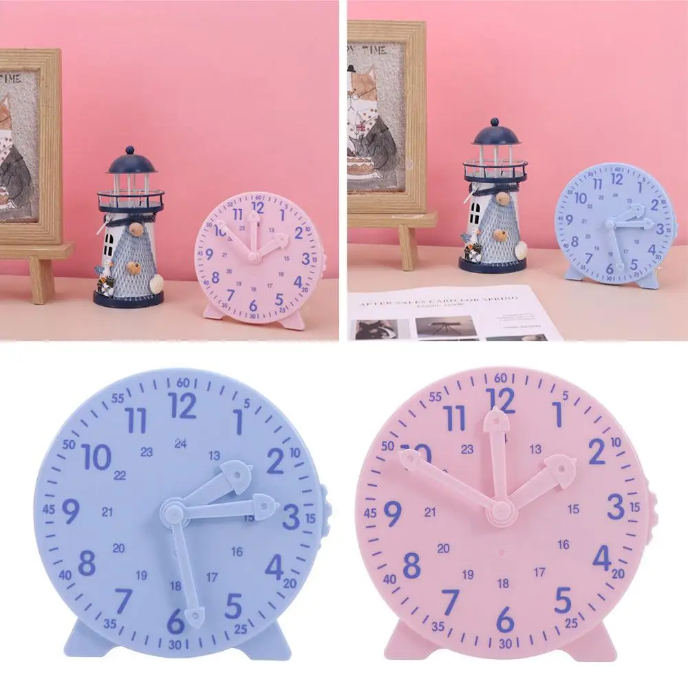 

Portable Mini Three-pin Linkage Clock Simulation Simple Teaching Clock Model Cute Mathematics Recognition Clock Teaching Aid