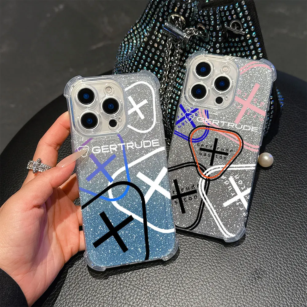 Lovely Fashion G-Gertrudes Plating Case For iPhone 16 15 14 13 12 11 Pro Max X XR XSMax 7 8 6 Plus Back Cover