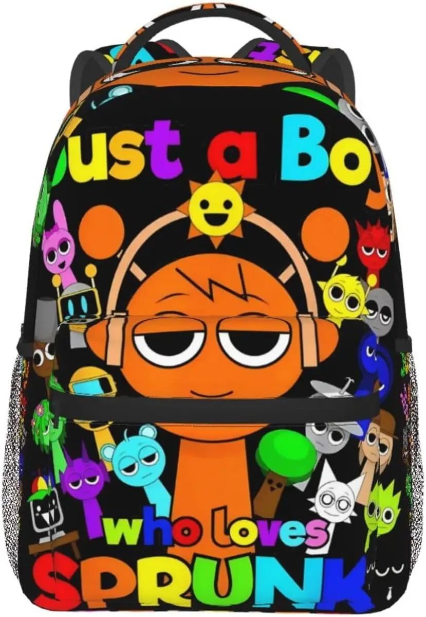 Sprunki Backpack Cartoon Cute Travel Backpack Lightweight for game fans Large Capacity Backpacks Casual bag