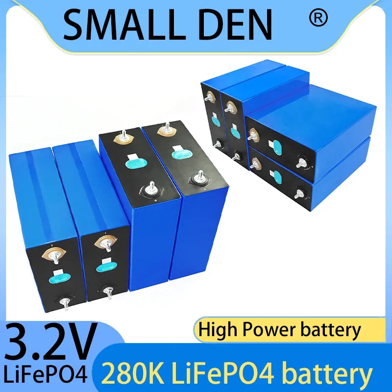 

8pcs EVE 3.2V 280Ah LiFePO4 Battery Rechargeable Cell New 3.2V 280K Grade A DIY 12V 24V 48V Batter Pack Solar RV Yacht FREE TAX