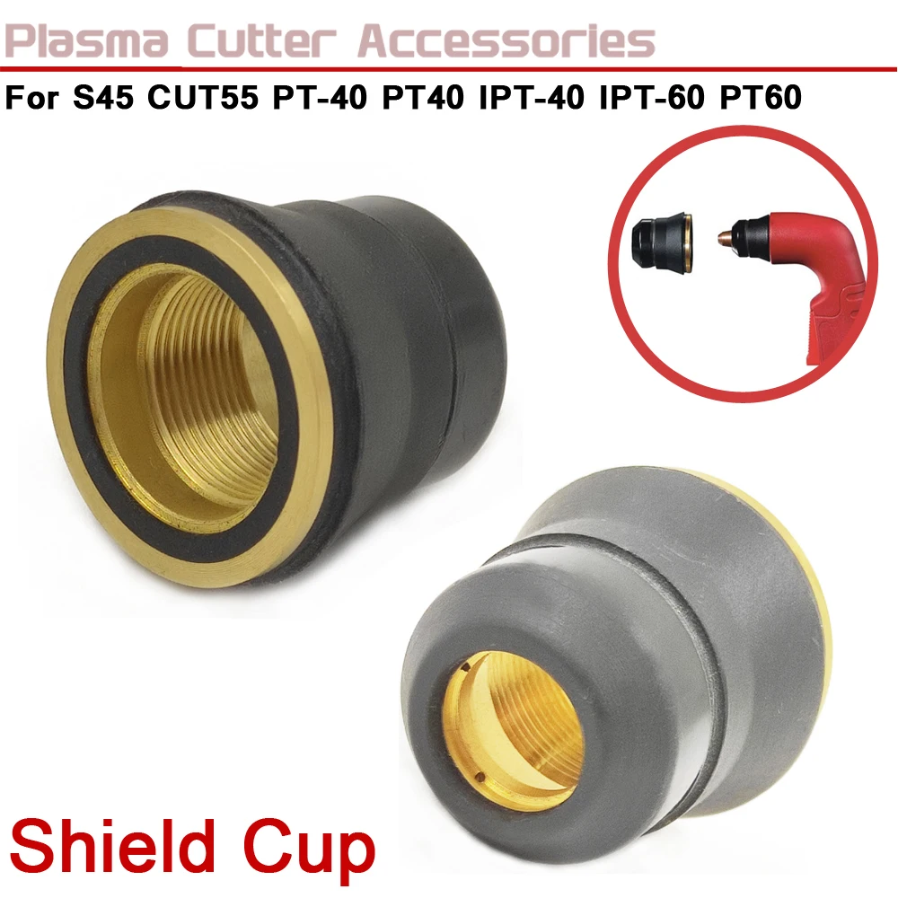 

2/5Pcs S25 S35 S45 IPT40 IPT60 IPT-40 IPT-60 IPT PT 40 60 PC0116 60389 Retaining Cup Shield Nozzle Plasma Cutter Cutting Torch