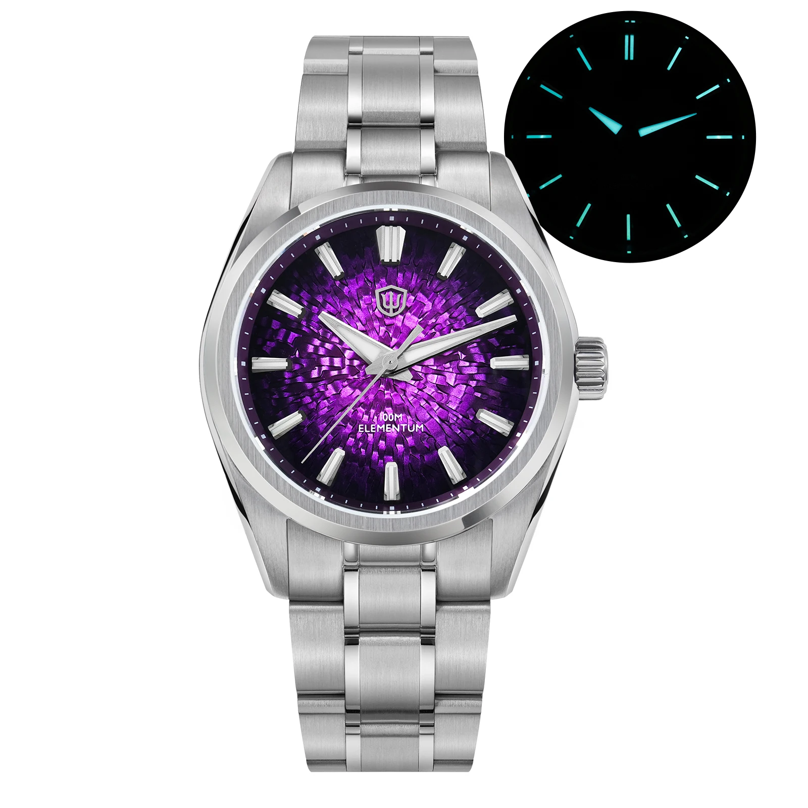Watchdives WD0003C 38mm reloj para hombre VH31 barrido segundos movimiento de cuarzo zafiro hielo grieta Dial luminoso 10Bar relojes impermeables