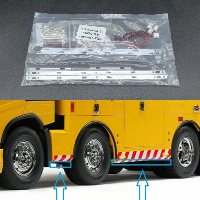 

Металлические имитационные боковые нижние фонари для радиоуправляемого грузовика Tamiya 1/14 Volvo FH16 56362, детали для самостоятельного изготовления, игрушки